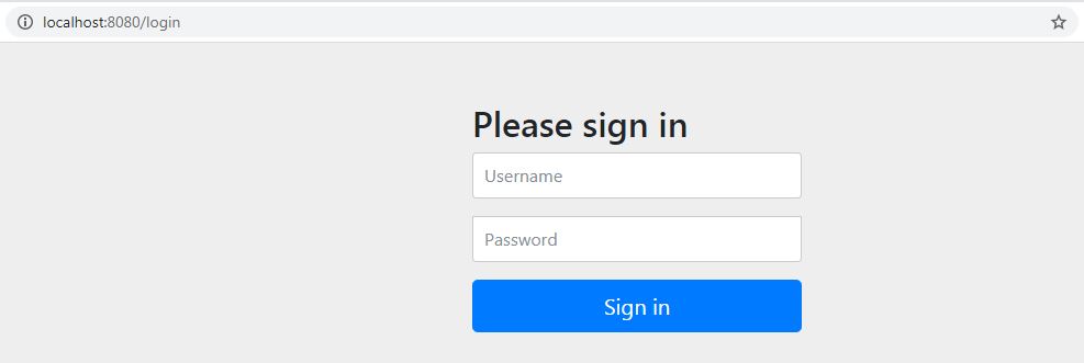 Spring Security Default Login Page