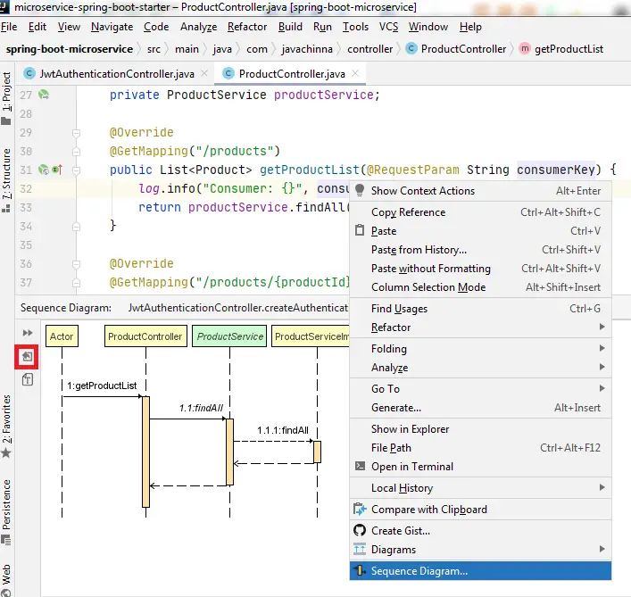 Generate Sequence Diagram