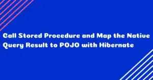 Read more about the article Call Stored Procedure and Map the Native Query Result to POJO with Hibernate