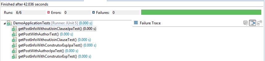 Jpa Hibernate Join Unrelated-Entities Junit 5 Test Result