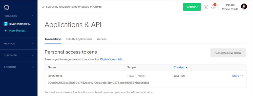 DO API Access Token