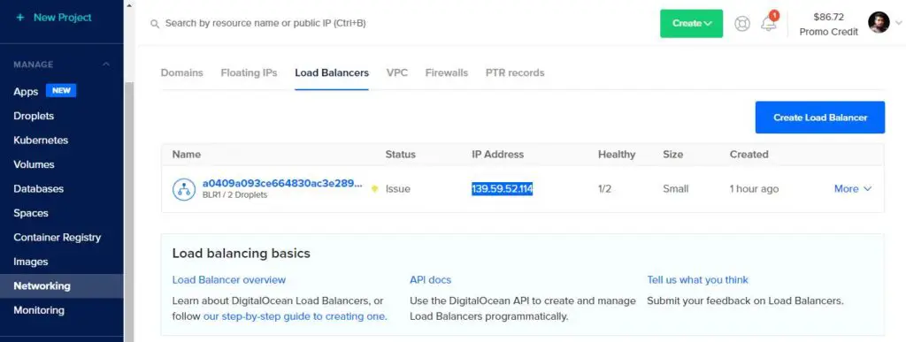 DigitalOcean Load Balancer