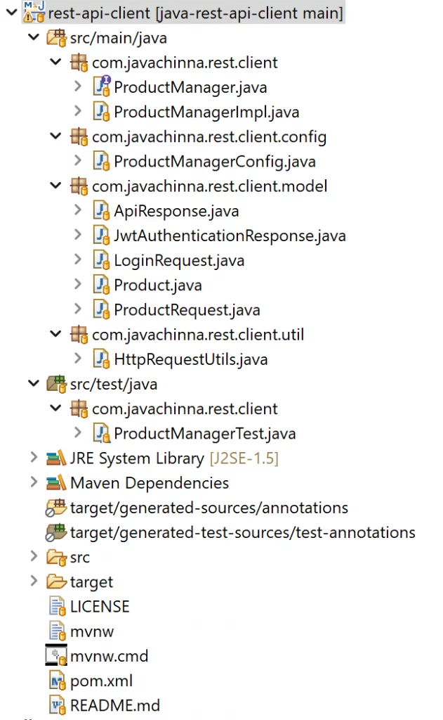 Java CRUD REST API Client