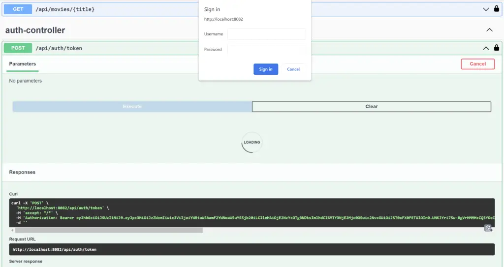 Accessing Token API with JWT Auth