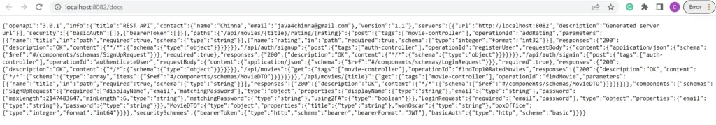 Custom Api Docs path