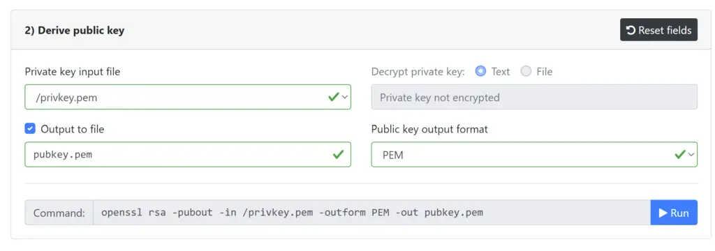 RSA Public Key generation